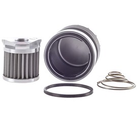 Motorcycle Racing Stainless Steel Reusable Oil Filter with Replacement cartidge fitting
