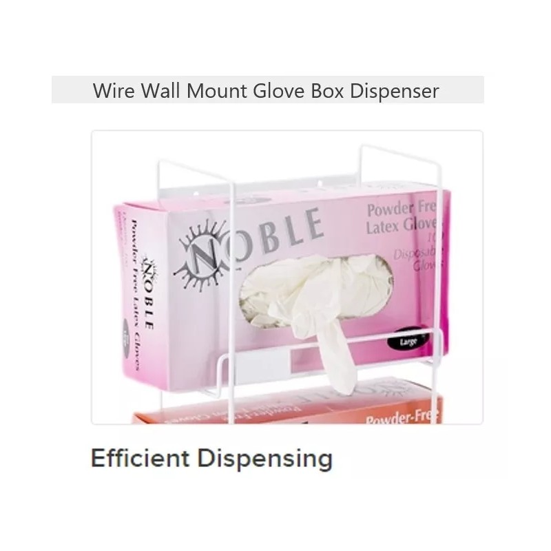 Noble 3-Tier Design Glove Box Holder White Wire Wall-Mount Saves