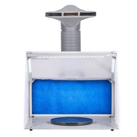 Portable Hobby Airbrush Paint Spray Booth Kit with LED Lights and Exhaust Fan Exhaust Extension Hose IncludedDefault: Default