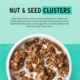 Purely Elizabeth Vanilla Almond Butter Keto Granola, Made with Nuts and Seeds, Grain-Free, Gluten-Free, Non-GMO (8oz Bag)