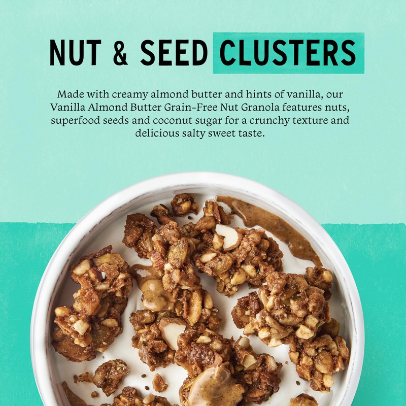 Purely Elizabeth Vanilla Almond Butter Keto Granola, Made with Nuts