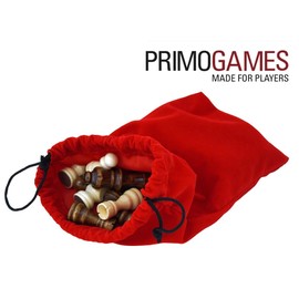 Staunton Design Wooden Chess Pieces in Velvet Bag King Height 79 mm Wooden Figures with Felt Gliders Velvet Bag Cotton Red Size L King 79 mm Knight Hand Carved