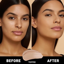 FV Wasserfeste und langanhaltende Foundation, Leichtgewichtige und makellose Foundation mit strahlendem Glow, Feuchtigkeitsspendend, Ideal für einen frischen Teint, 30g (Toffee)