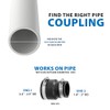 Fernco P1056-215 Cast Iron, Plastic and Steel Pipe Flexible Coupling