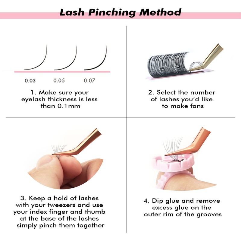 ALLOVE Eyelash Extension Classic Individual Eyelash Extension Accessories 0.05 C