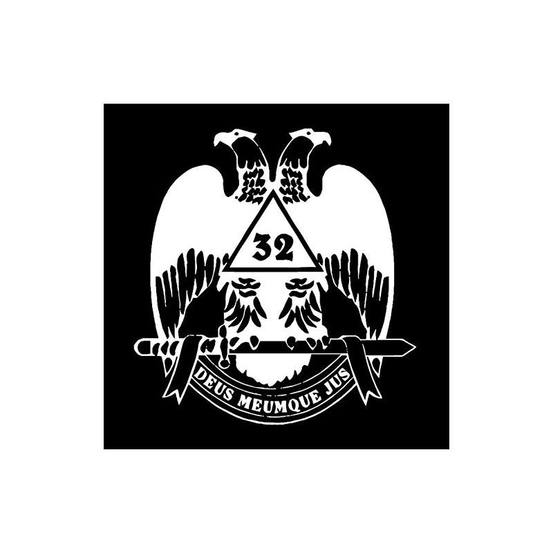 32nd Degree Deus Meumque Jus Scottish Rite Masonic Vinyl Decal