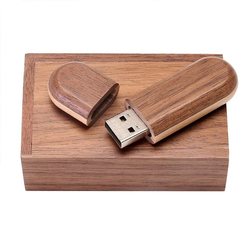HOZYALE USB Stick Two-Tone Wooden USB 2.0 Flash Drive Data
