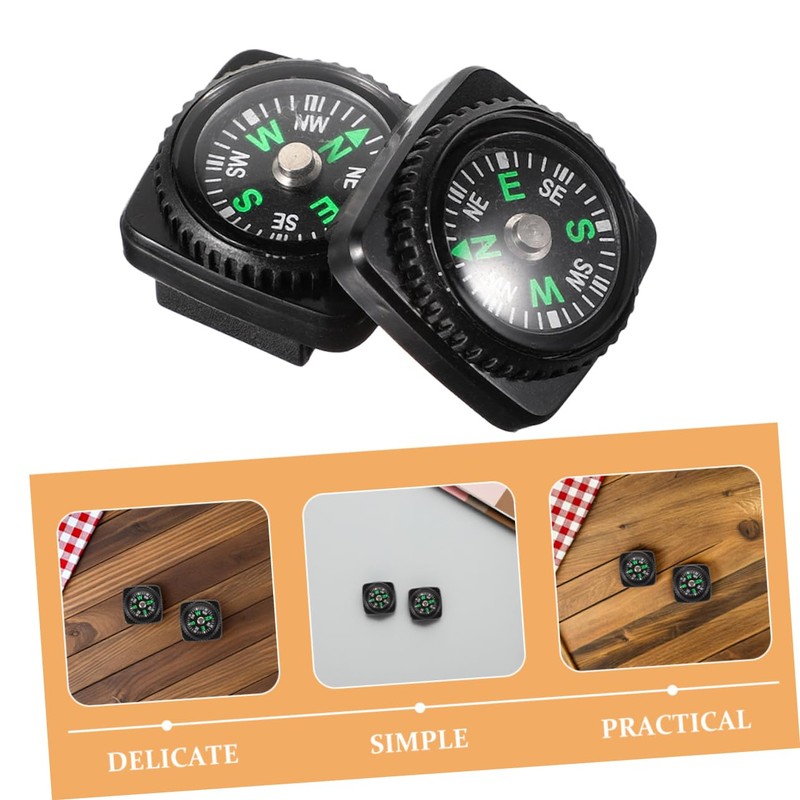 Kisangel 25pcs Portable Survival Compass with Watch Strap Mini Wrist
