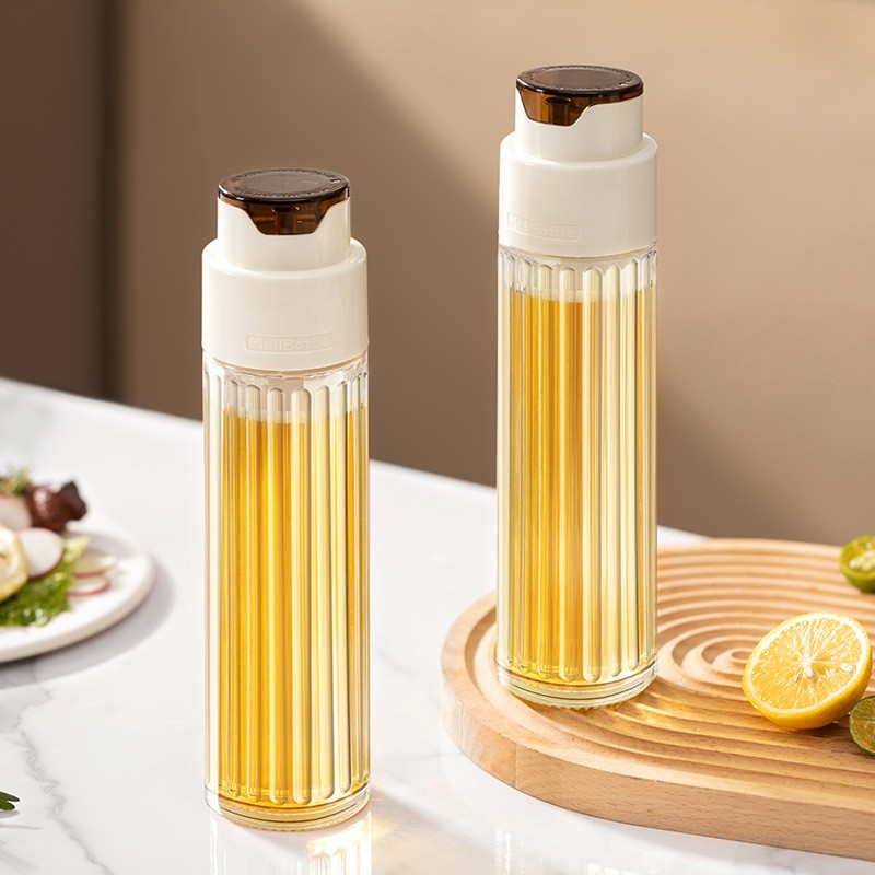 Automatic Opening & Closing Oil Bottle, Glass Oil Dispenser with