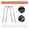 Dickno 2 PCS Car Radio Removal Pry Tool, U-Shaped Stainless