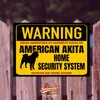 American Akita Inu Dog Sign Warning Security System Door Sign