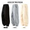 CHILLCAT - 3pcs Pants Pantalones Deportivo Moda Casual Gym Para
