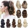 12inch Ponytail Extension Long Curly Clip in Claw Hair Extension