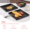 Yummost Melamine Dinnerware Sets - 12pcs Square Plates and Bowls