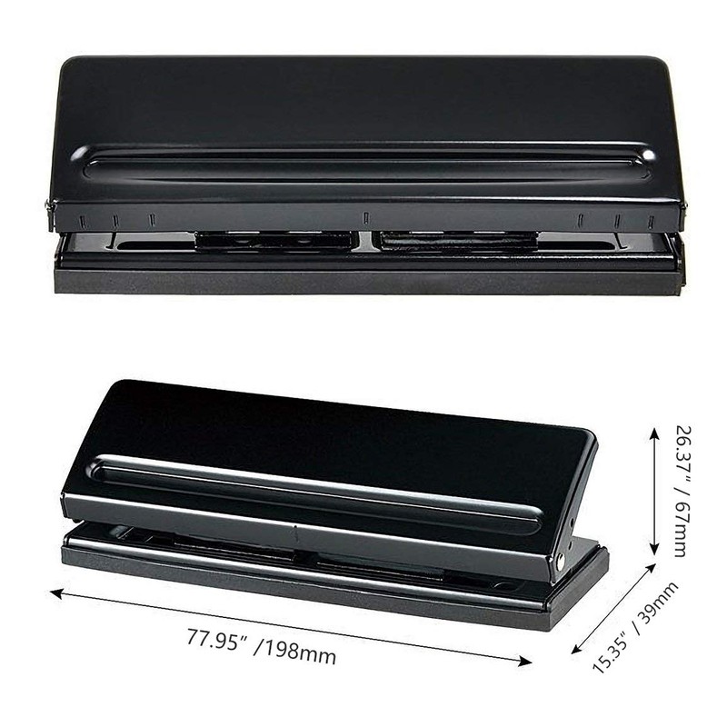 Mollytek 6 Hole Punch, Notebook, Movable, Hole Punch, 6 Holes,