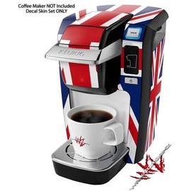 WraptorSkinz Decal Style Vinyl Skin compatible for Keurig K10 / K15 Mini Plus Coffee Makers Union Jack 02 (COFFEE MAKER NOT INCLUDED)