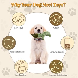 LDRYWW Dog Squeaky Plush Toys Puppy Toys, Assortment Value Bundle Animal Pet Toy for Small Medium Dogs, Stuffed Puppy Chew Toy, Cute Dog Gift Toys (D)