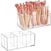 Zhehao 2 Pack Clear Acrylic Desk Organizer, 6-Slot Makeup Brush