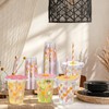 50 Sets 12oz Groovy Daisy Disposable Cups Set