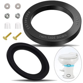 ANSCHE RV Toilet Seal, 385311652 RV Toilet Replacement Seal and 385311658 RV Toilet Flush Seal Compatible with Dometic 300/310/320 Toilet, 2 in 1 Seal Kit