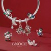 GNOCE Christmas Snowman Charm Sterling Silver Bead Christmas Charm Fit
