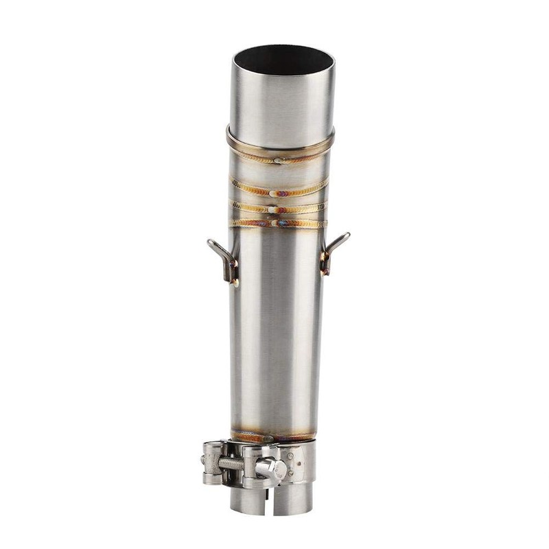 Motorcycle Exhaust Intermediate Pipe, Stainless Steel Intermediate Exhaust Connector, Suitable