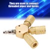 Quick coupling Air Gas Pneumatic T Shape Three Way Tee