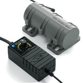 DC 12V Vibration Motor, 3800RPM Electric Vibrating Motor with Adjustable Speed Adapter, Strong Vibration, 10W Carbon Brush Motor for Electric Massage Beds/Dynamic Seats/Massagers etc.