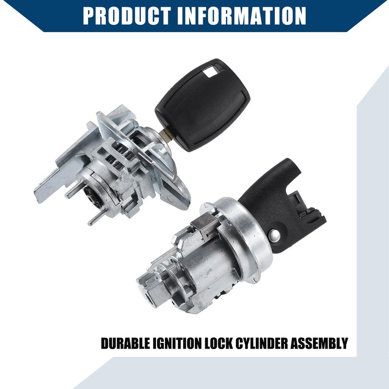 Hihaha Ignition Lock Cylinder with Keys for Ford Fiesta 2011-2019