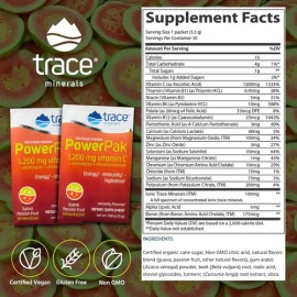 Trace Minerals Powerpak Electrolitos Vitamina C Guava Passion Fruit 30 Sobres                                                                         