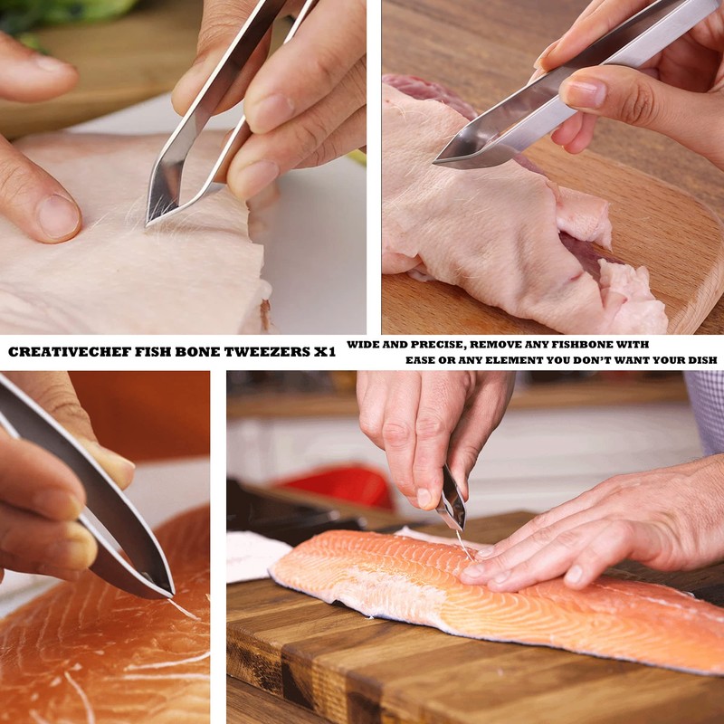 CREATIVECHEF Professional Chef Plating Kit, 5 Piece Culinary Plating Set,