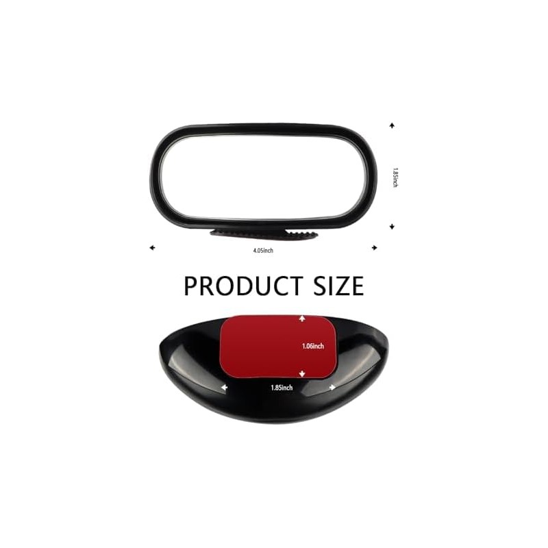 Espejo para punto ciego HD para coche, espejo retrovisor gran