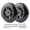 WHEELGOO 2-Pack PU Luggage Suitcase Replacement Wheels Repair Kit w/ABEC-7