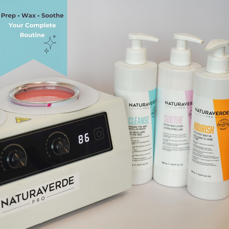 NaturaverdePro Cleanse Organic Pre Wax Micellar Water, Makeup Remover Facial