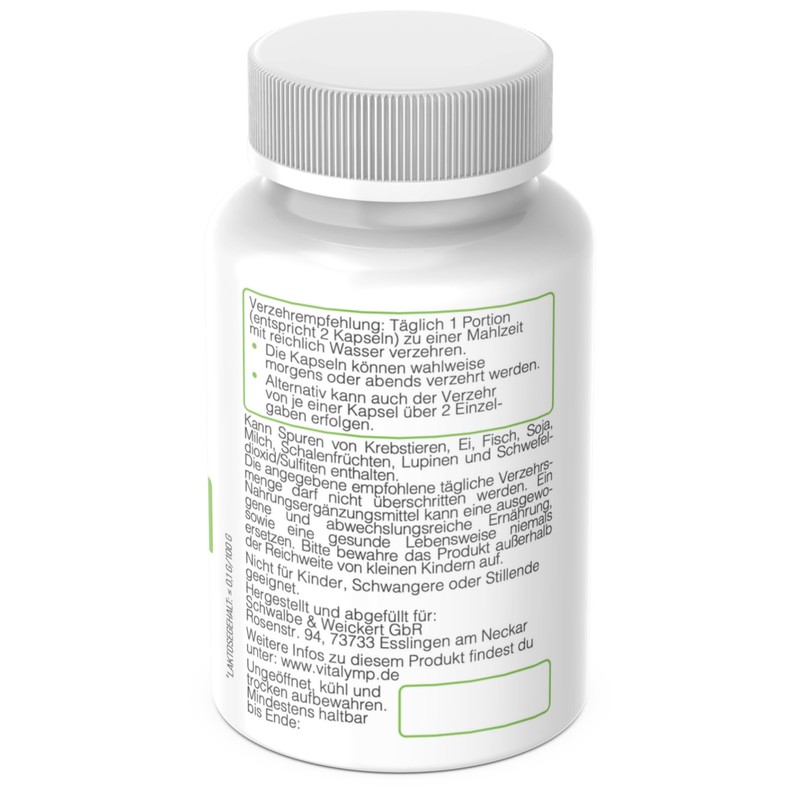 Ashwagandha KSM-66® Capsules, 800 mg Premium Root Extract, 120 Vegan