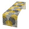 ShiTingYu Yellow Gray Table Runner Dahlia Flower Table Runners Modern