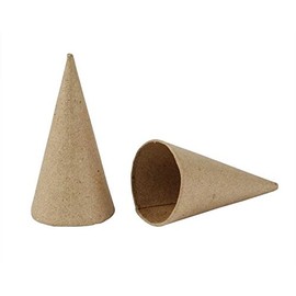 Crafty Capers 10 Paper Mache 8cm Cones to Decorate | Papier Mache Shapes