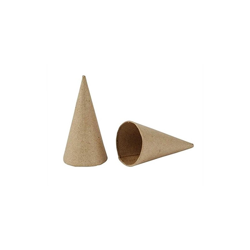 Crafty Capers 10 Paper Mache 8cm Cones to Decorate |