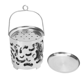 Camping Heater Stove Outdoor Camping Tent Multifunctional Stainless Steel Mini Portable Heater Warming Stove Cover