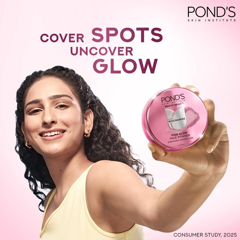 POND's Natural Glow Face Matte Powder, Pink Glow, 30g, For