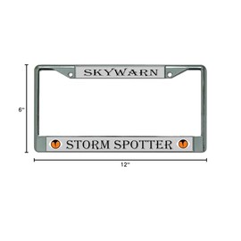 License Plates Online Skywarn Storm Spotter Chrome License Plate Frame