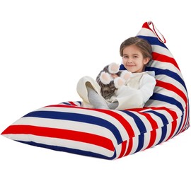 Nobildonna Bean Bag Chair Cover for Kids and Adults, Extra Large Bean Bag without Stuffing, Plush Toy Holder and Organiser, Premium Canvas, 250L