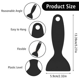 10 Pieces Plastic Spatula Paint Scrapers Flexible Resin Scraper Putty Scraper Air Bubble Remover Sticker Installation Tool Spackle Tool for 3D Printing Wrap Cleaner Spackling Patching Decal Wallpaper