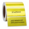 Hycodest 200 Pcs Gold Thermal Stickers, Multi-Purpose Barcode Direct Thermal