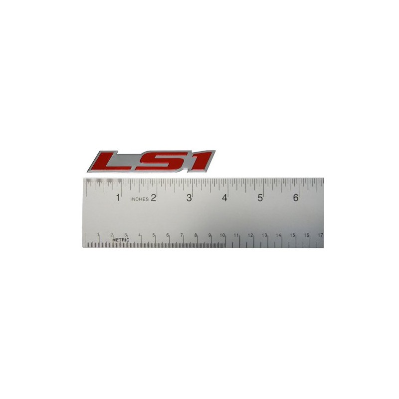 ERPART LS1 Embossed RED on Highly Polished Silver Real Aluminum