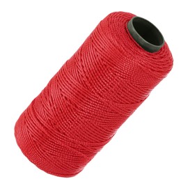 MECCANIXITY Nylon String 3 Strands Twisted Mason Line 1.5mm x 218 Yards Nylon Twine String for DIY Projects, Home Improvement, Gardening, Gift Wrapping, Christmas Party Supplies, Red