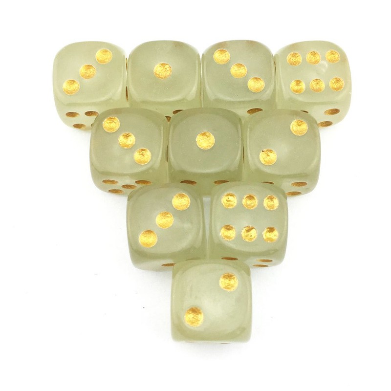 SmartDealsPro 10-Pack D6 Six Sided Glow in The Dark Dice