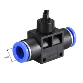 sourcing map 12mm OD Pneumatic Air Flow Control Valve with Push-to-Connect Fitting,Union Straight,Pneumatic Air Speed Controller Valve
