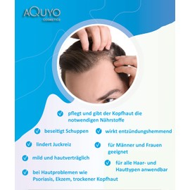 Anti-Dandruff Gel for Dry and Itchy Scalp (100 ml) | Scalp Care for Psoriasis (Psoriasis), Eczema and Itching | Scalp Serum with Octopirox, Panthenol & Chamomile