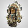 Lipco Polyresin Native American Chief Bust Figurine, 6.5-inch Height, Tabletop